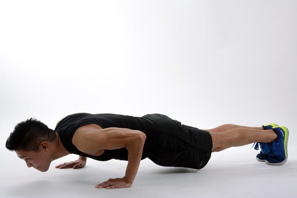 Static Hold Push-Up (Hold this position for FIVE Seconds on each rep!)